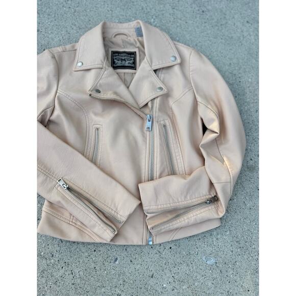 NWOT - Levis Jacket, faux leather, Moto Jacket, size XS, motorcycle, biker - Picture 4 of 11